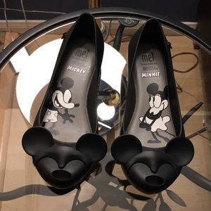 Melissa Mel girls black slip-ons